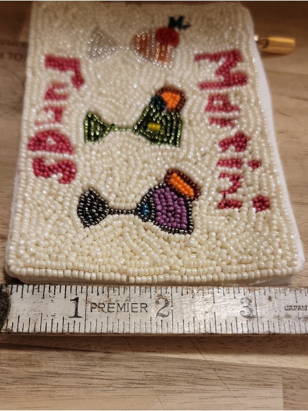 Martini Funds beaded coin purse - Picture 5 of 7